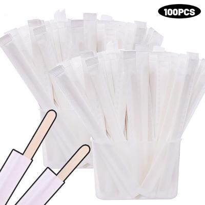 100Pcs 14/18cm Coffee Stirrer Sticks Single Package Drinking Stir Coffee Supply