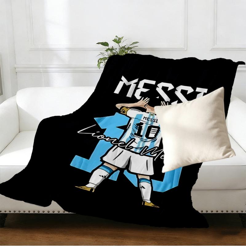 Coperta Stampata Lionel Messi - Morbida e Confortevole, per Camera da Letto, Viaggio, Divano, Decorazione Casa - Regalo di Compleanno Natale per Amico