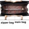 WTEMPO Ladies Zipper Handbags Large Capacity Wild Shell Bags Pearl Decoration Shoulder Messenger Female Casual Bags