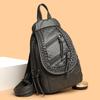 Small Backpack Multifunctional Chest Bag Shoulder Bag PU Women's Backpack