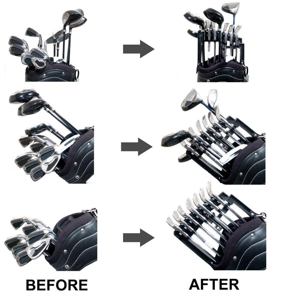 Portable Golf Iron Holder Shaft fixed Bag Club Holder Golf Club Organizer Rack for Golf Clubs
