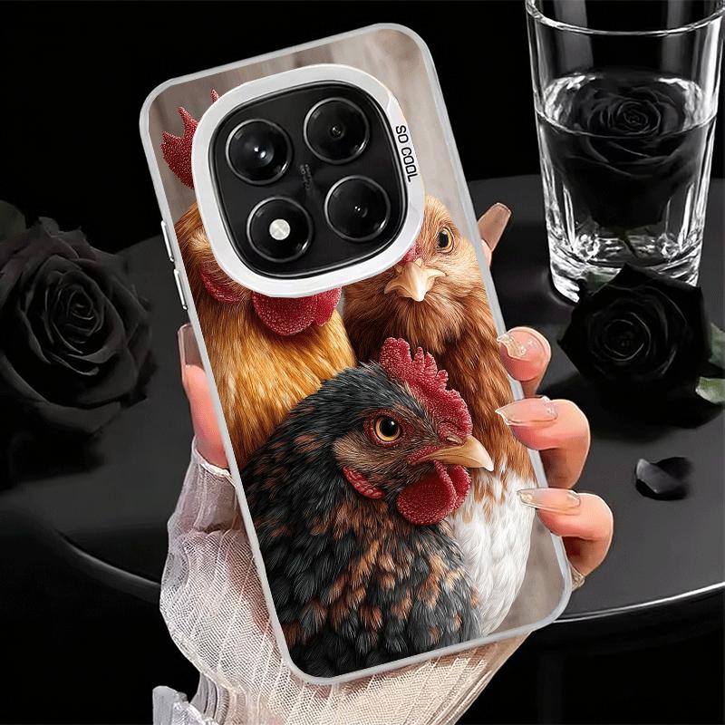 Chicken Hen Rooster Shockproof Phone Case for Xiaomi Redmi Note 15 14 13 12 Pro Plus 11 11S 11T 5G Cover Anti Fall Fundas