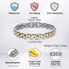 Vnox Thick Masculine Wtach Band Link Bracelets for Men, 11mm Stainless Steel Handmade Link Wristband, Gentle Punk Gift for Him