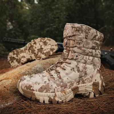 Combat Boots Men's Outdoor Camouflage Boots High-top Outdoor Mountaineering Boots Men's Hiking Boots Men's