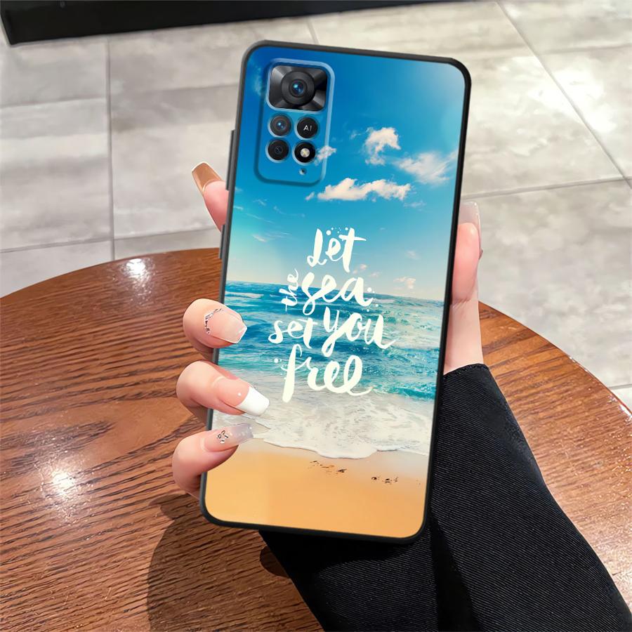 Ocean Scenery Pattern Funda Phone Cover Case for Xiaomi Redmi Note 11 10 9 12 Pro 10S 9S 14 7 8 11s 12s 13 Pro Plus