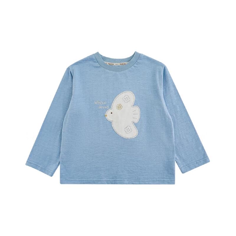 Youyou Girls  Cartoon Appliqué Long Sleeve T-Shirt