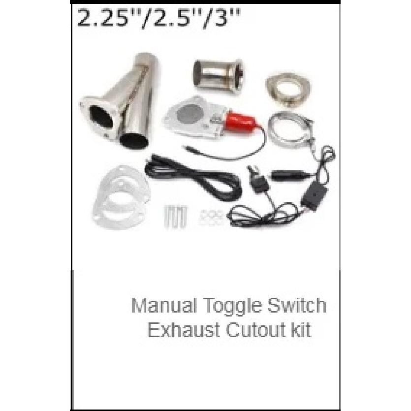 2'' 2.25'' 2.5" 3'' Exhaust Control Valve Exhaust Pipe Electric Y Pipe Exhaust Electrical Cutout Pipe with Hand-wire Wholesale