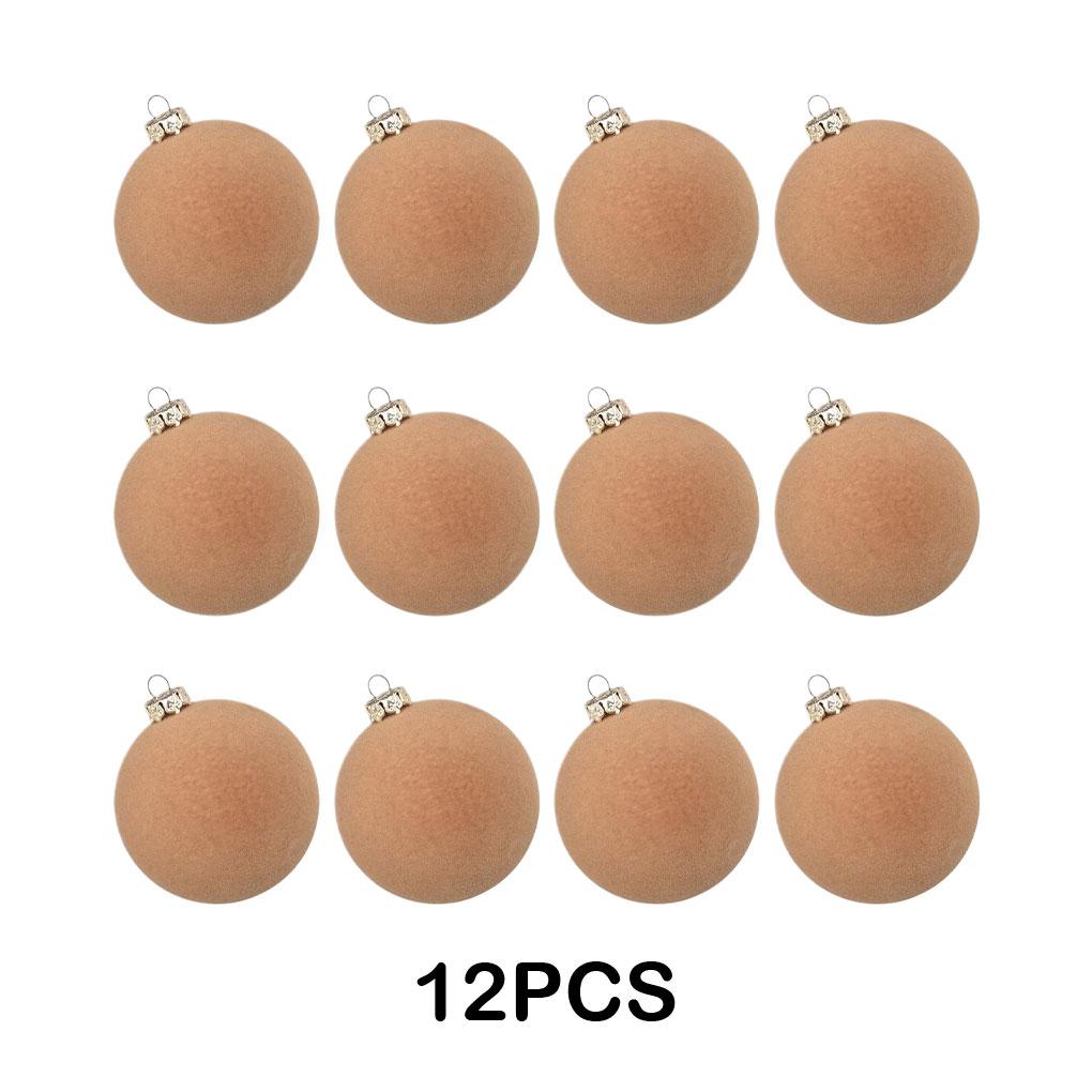 ABS Colorful Plastic Christmas Decoration Balls Set Of 12 Adopting Classic Minimalist Christmas Tree Coffee Series