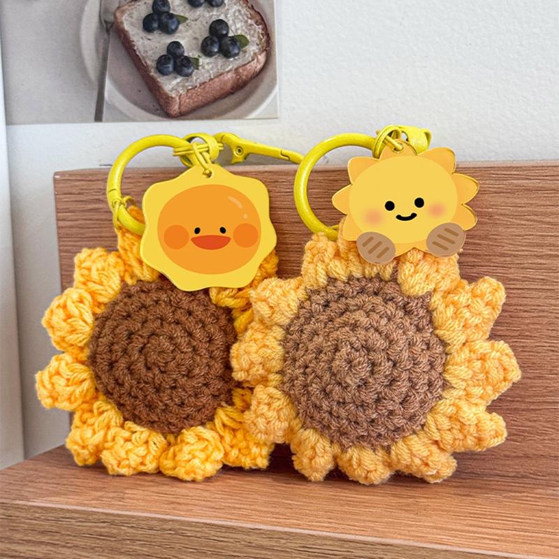 Sunflower Keychain Bag Charms Hanging Ornament for Backpack Bag Decorations Keyring Party Gift Graduation Gifts
