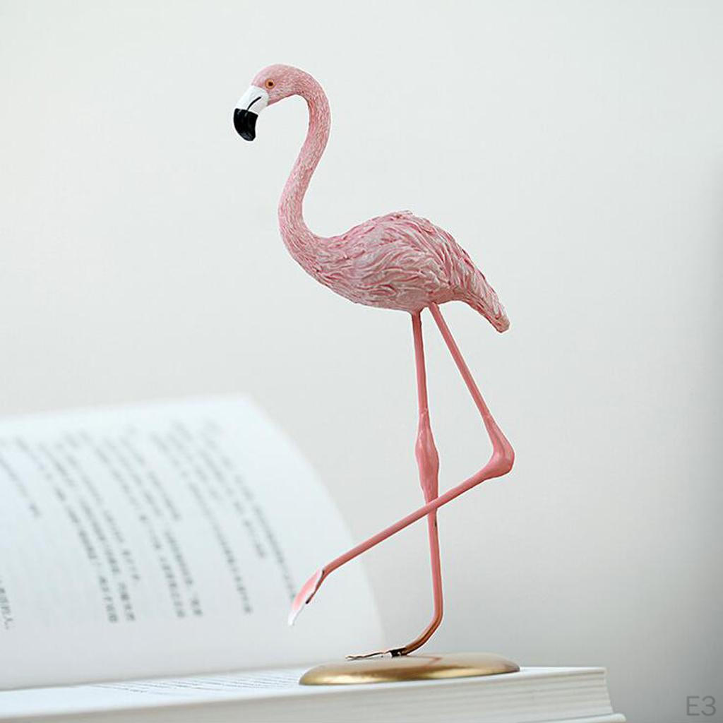 Crafts Figure Resin Pink Flamingo Sculpture/Statue/Figurine Set for Lover/Wedding/Birthday