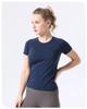 2.0 European & American Round Neck Yoga Top: Women's High Elastic Fitness Short Sleeve