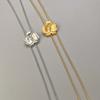 Luxury Golden Collarbone Chain Moth Orchid Retractable Stacked Necklace  Daily