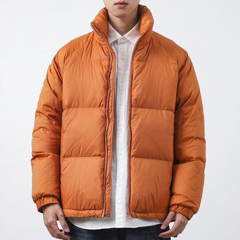 Men's 2024 Stand Collar Lightweight Down Workwear Jacket - Short, Thickened, High-End Feel