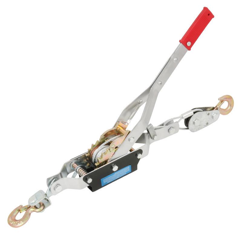 Manual Ratchet Steel Wire Rope Tensioner with Double Hooks for Trucks