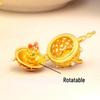 Exquisite Rotatable Dragon Pendant Necklace: Sand Gold Enamel, Old Money Style, Auspicious Women's Accessory