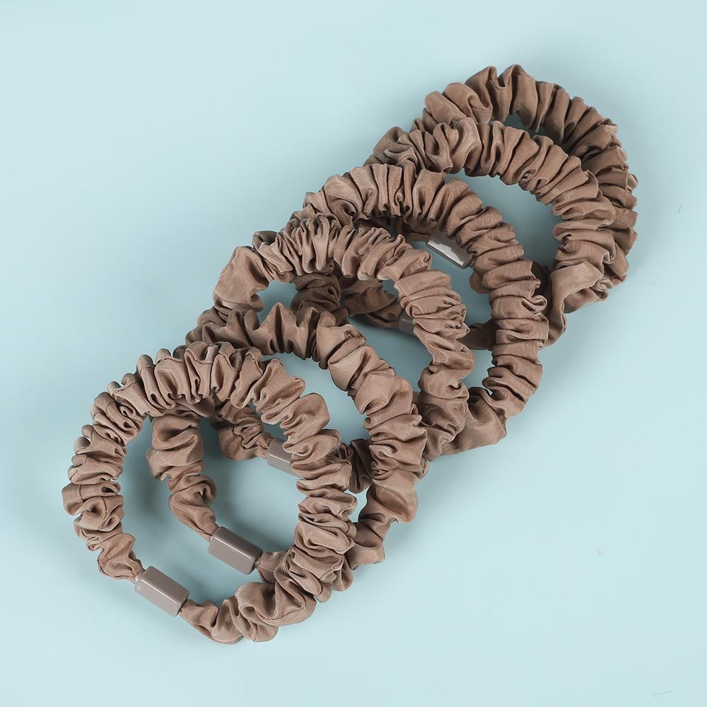 

6 шт. Коричневые Черные Однотонные Эластичные Резинки для Волос Скранчи Женские Девичьи Держатели для Хвоста Резинки для Волос Ободки Аксессуары для Волос Мода
