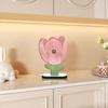 High-end Floral Tabletop Clock Cute Cartoon Mute Clock Modern Flower Display Clock  Bedroom