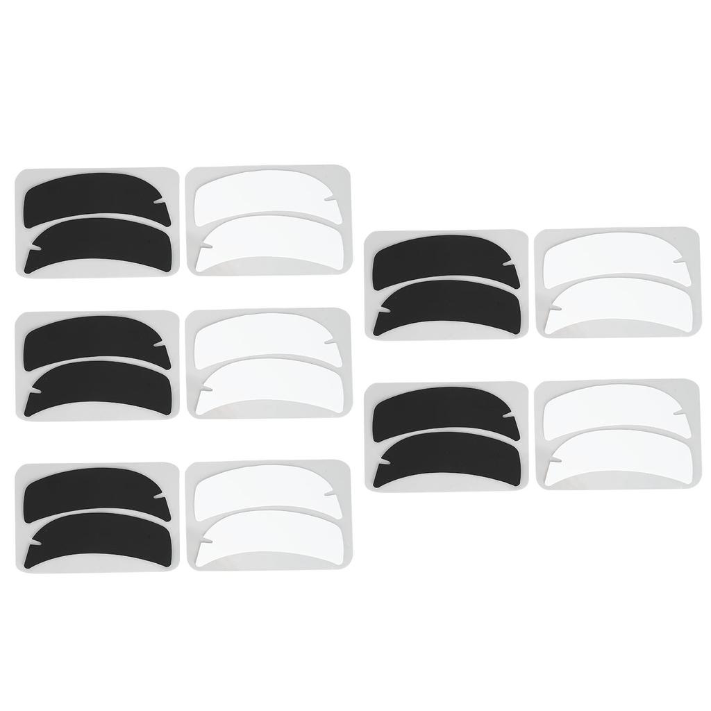10 Pairs Eyelash Extension Gel Pad Reusable Silicone Lash Extension Gel Pad Notched Black White