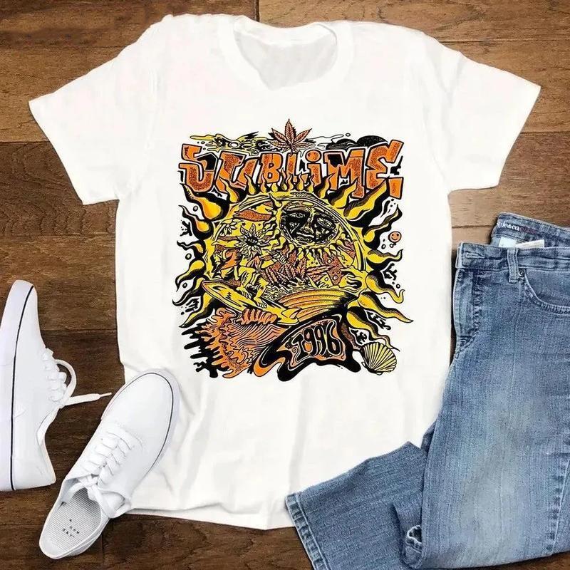 Vtg 1996 Sublime Tour Concert Cotton White All Size Unisex Shirt Unisex T-Shirt