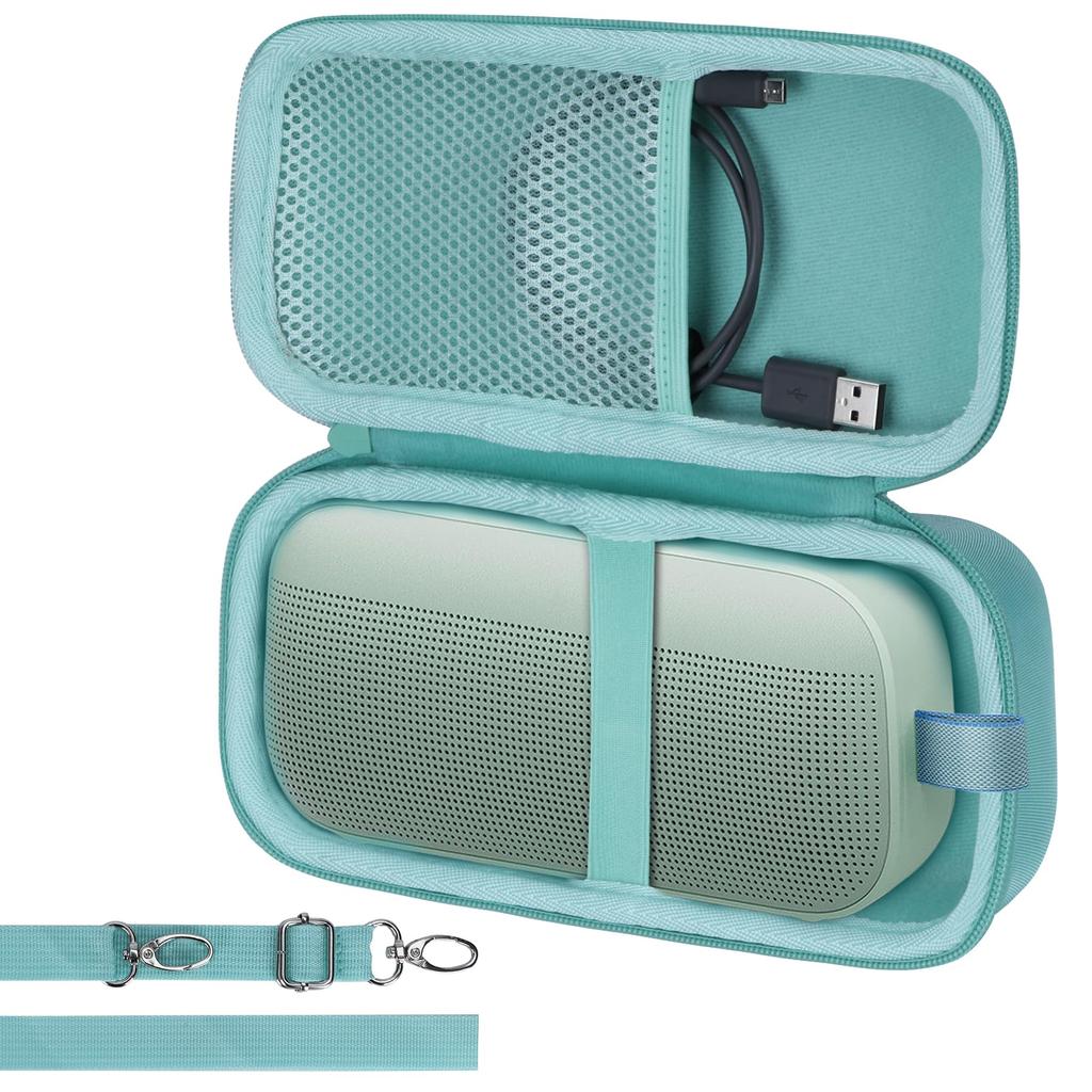 Lebakort Storage Case Compatible with BOSE SoundLink Flex Bluetooth Speaker SoundLink Flex Portable Speaker Green (2nd Generation) / (Mint Case)
