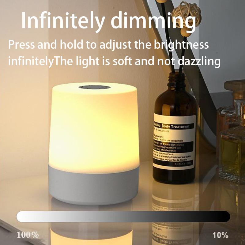 Touch Night Lamp USB LED Lamp Remote Control Switch Rechargeable Three Colors Lights Bedroom Portable Table Bedside Night Lamp