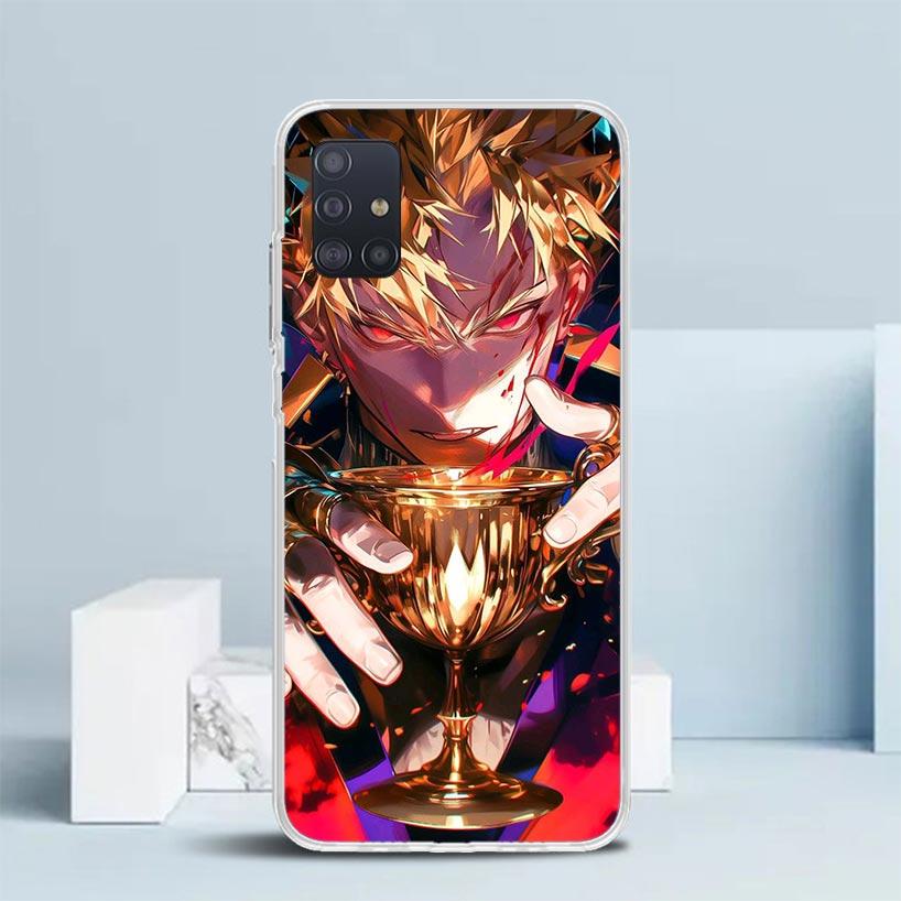 Fate Zero Stay Night Gilgamesh Soft Cover for Samsung Galaxy A12 A22 A32 A52 A72 A02S Phone Case Note 20 Ultra 10 S10 Plus A51 A