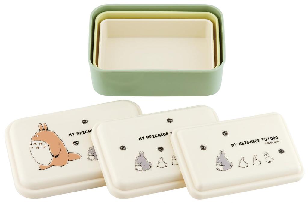 Skater Bento Fluffy Servier-Mittagessen Versiegelbares Aufbewahrungs-Set von Microwave Studio Mein Nachbar Totoro Marschier-Box, Box, Behälter, Behälter, 3, Sicher,