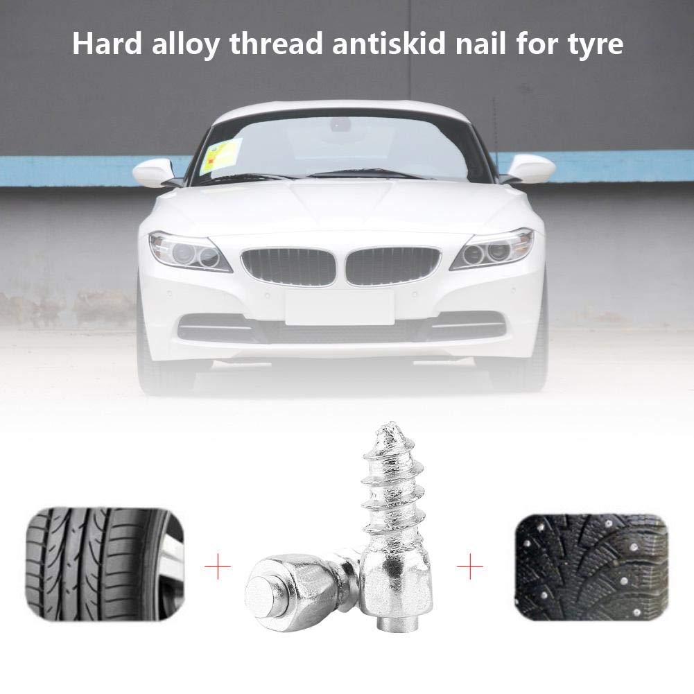 Elerose 100PCS 12mm Snow Anti Skid Tire Stud Screw Tire Spike Tire Car/Truck/ATV