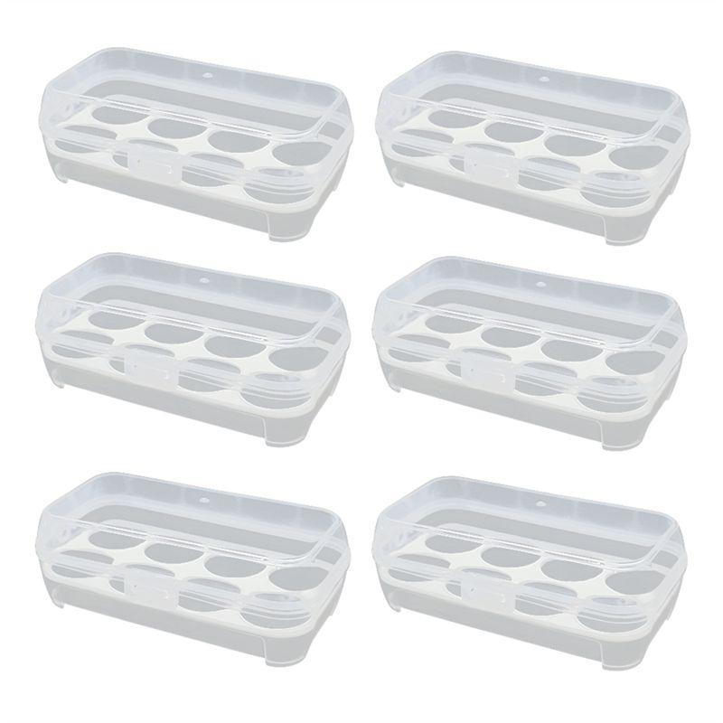 ABBY-Outdoor Shockproof Egg Box Storage Box Portable Camping Shatterproof Egg Tray Travel Shatterproof Egg Box