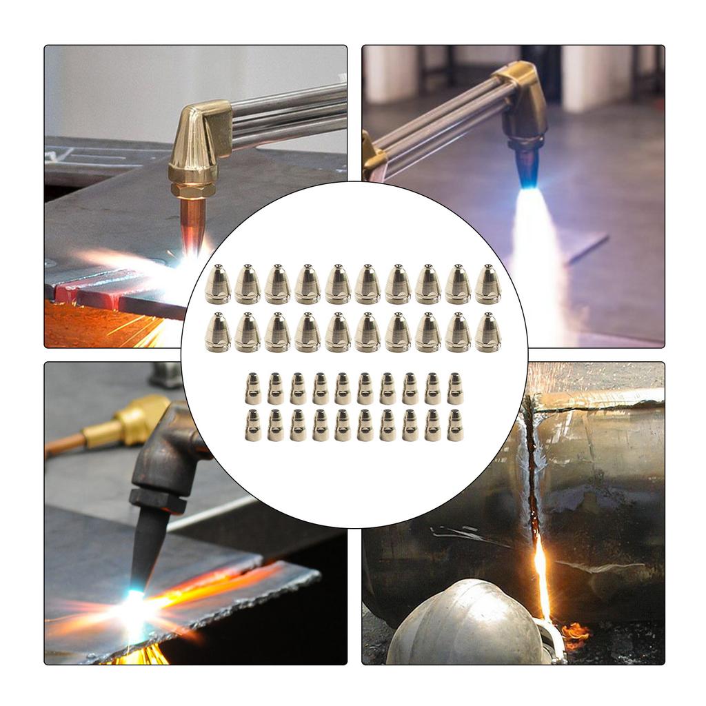 Air Plasma Torch Cutting Nozzle DIY Plasma Cutting 1.1mm Nozzle Head Diameter Embedded Hafnium For P80 Plasma Torch