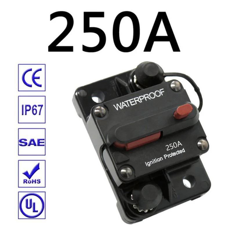 30A 40A 50A 60A 70A 80A 100A 120A 150A 200A 250A 300A AMP Interruttore Fusibile Reset 12-48V DC Auto Barca Auto Impermeabile