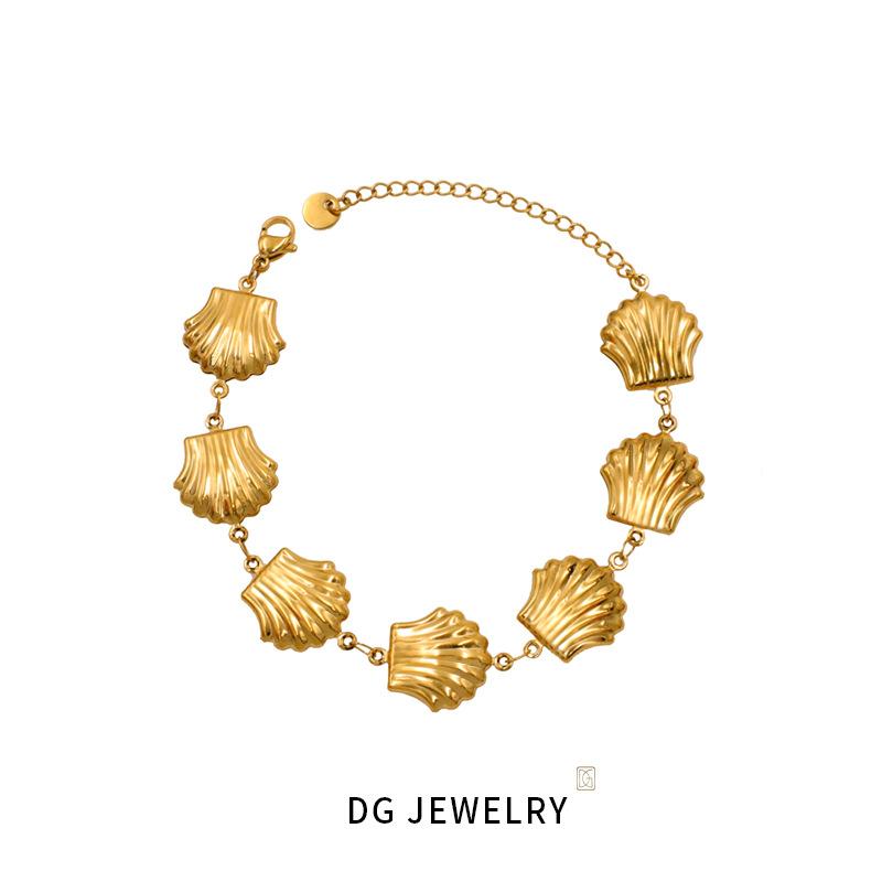 Fashion Shell Seaside Summer Titanium Steel Jewelry Earrings Bracelet Necklace Temperament Women Do Not Fade Stainless Steel