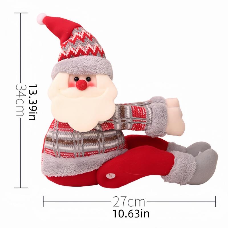 1Pc Christmas Decoration Products Home Curtains Decorative Buckles Cartoon Dolls Hugging Buckles Window Display Decoration Chris