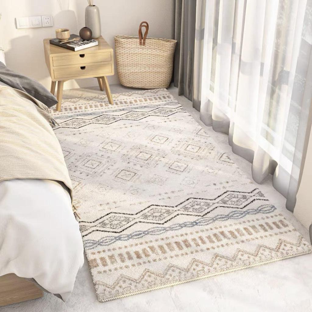 Luxuriöser Imitat-Kaschmir Teppich mit Rutschstopp für Wohnzimmer, Schlafzimmer oder Kaffeetisch