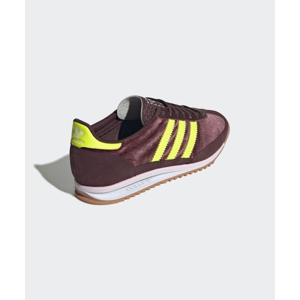 adidas  SL72 OG Aurora Ruby Solar Yellow Velvet Women Sneakers Red Gum JI0195