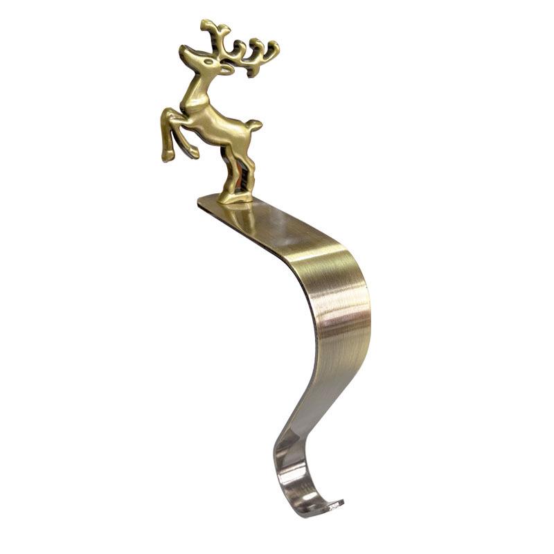 

2024 Christmas Snowflake Metal Stocking Hooks for Fireplace, S-Shaped Design