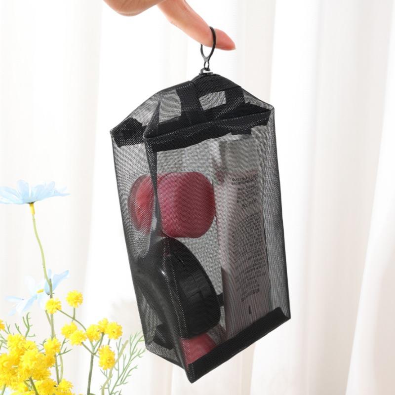 1/3pcs Black Mesh Bags Clear Cosmetic Stationery Wash Toiletry Zipper Pouch Small Large Portable Travel Organizer Makeup Bag