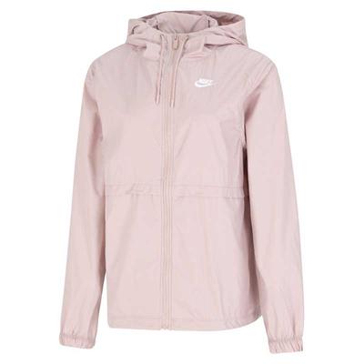 Solid Logo Sports Casual Loose Eco-Friendly Windproof Water-Repellent Lightweight Woven Hooded Jacket Women Jackets Lotus DM6180-601