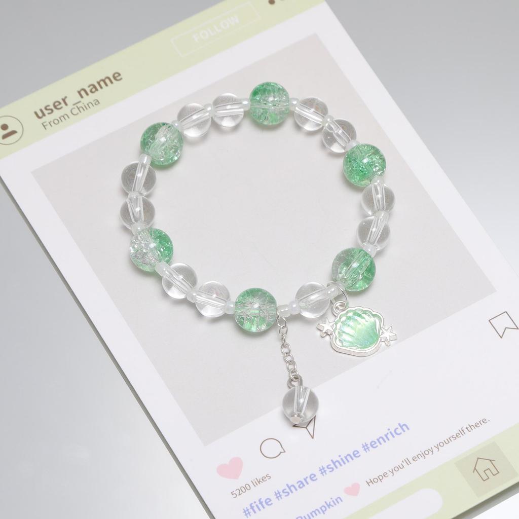 Mori Style Mermaid Crystal Bracelet - Sweet, Versatile Design for Women, Students, and Best Friends.