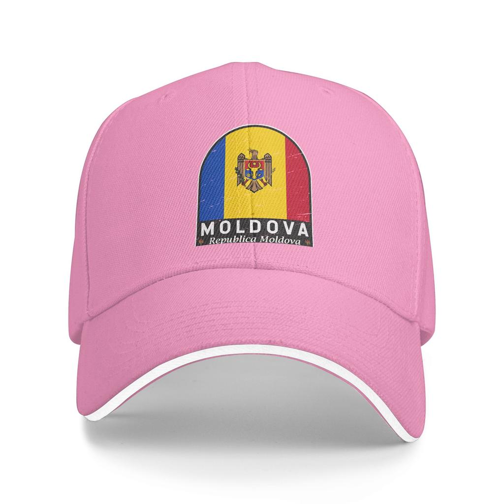 Moldova Flag Emblem Distressed Vintage Sun Baseball Cap Summer Unisex Adult Trucker Hat Sunscreen Stylish Gym Baseball Caps