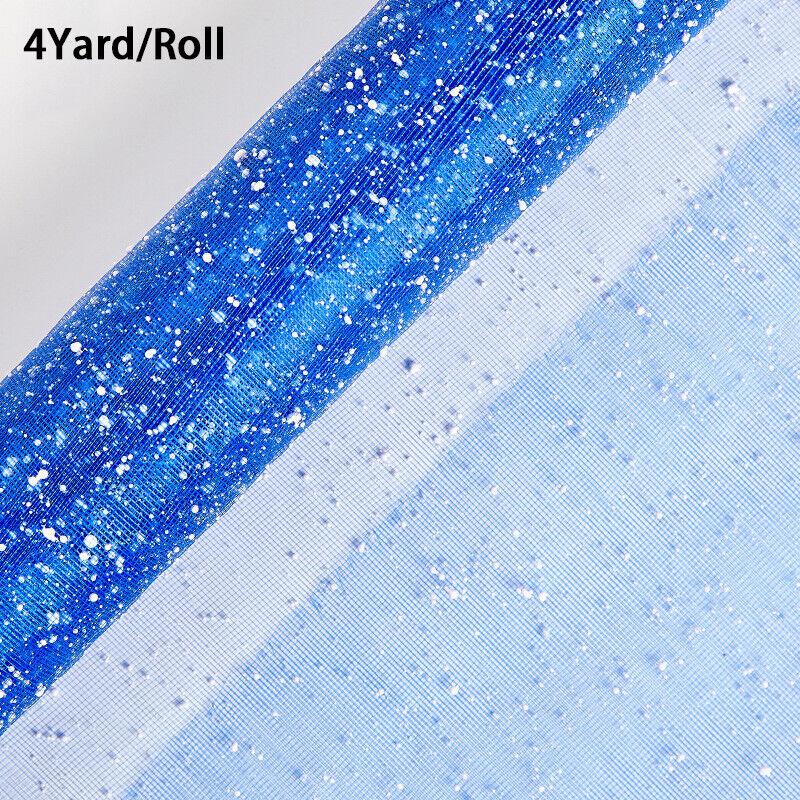 50cmx4yard Roll Beautiful Silk Screen Flower Packaging Gauze Snow Dot Yarn Net Bouquet Pack Gift Wrappging Soft Clear roll Yarn