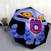 Kpop Hunter10 Print Automatic Umbrella, 8 Rib Iron Frame, Plastic Handle, Suitable for Outdoor Travel &Daily , Ideal Gift