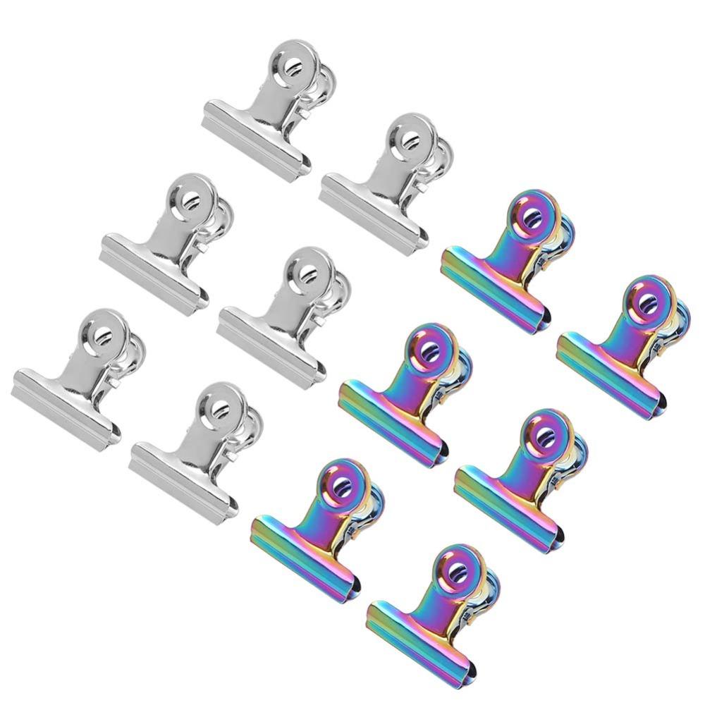12PCS Multifunctional Finger Extension Fixing Clips  Nail File & Paper Document Clamping Fix