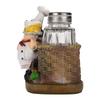 Cute Chef Statue Salt & Pepper Bottle Holder Ornaments Home Decor Kitchen Resin Crafts