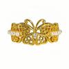 Mittelalterlicher Luxus High-End Hohle Spitze Schmetterling Offener Ring Weiblichkeit Nischendesign Retro Ring