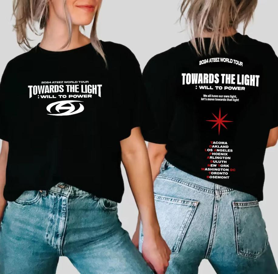 Ateez Towards The Light Will To Power World Tour T-shirt size S-5XL M