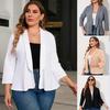 2024 Lekki Plus Size Damski Blazer z Falbanami – Wygodna i Stylowa Odzież Codzienna