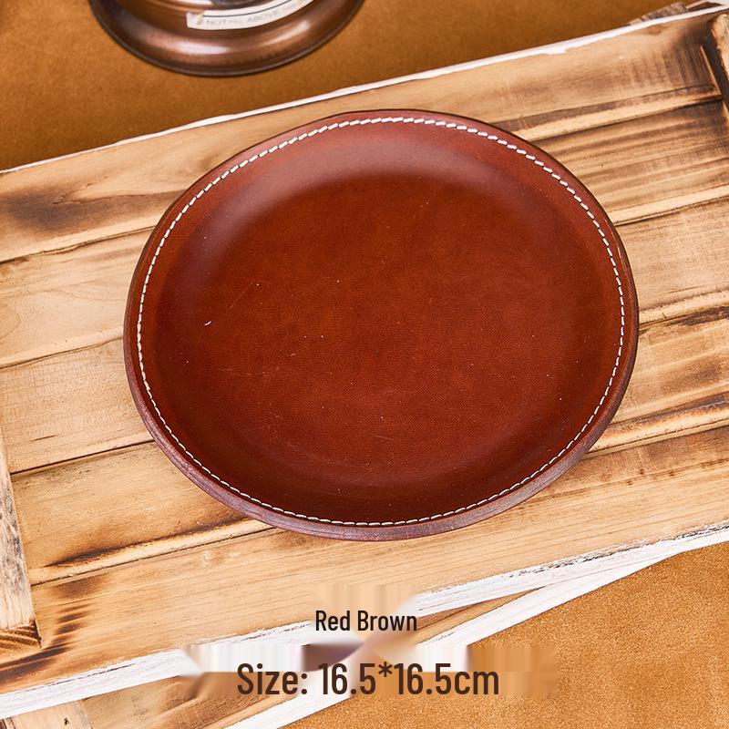 

Высококачественный настольный органайзер из кожи ручной работы: Натуральный спилок коровьей кожи, поднос для хранения