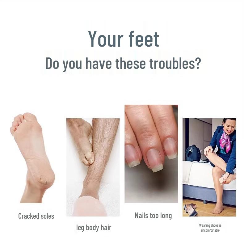 Dual-Sided Nano Hair Removal & Foot Scrubber - Portable Beauty Device