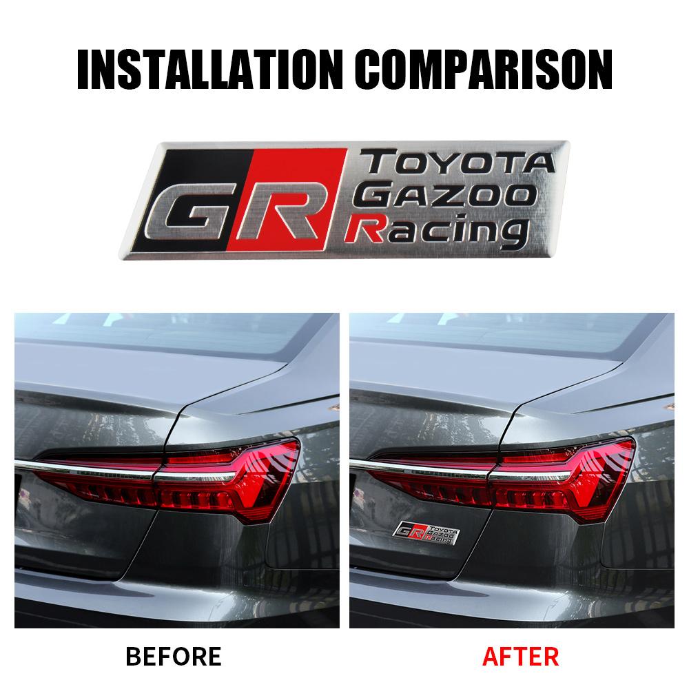 1 Pièce 3D Aluminium Sport GR Sport Badge Autocollant de Voiture Logo Étiquetage Emblème Autocollant Décor Pour RAV4 Avensis Prado Prius Accessoire Auto